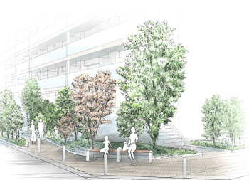ザ・パークハウス 横浜川和町テラス　プロムナード完成予想イメージ