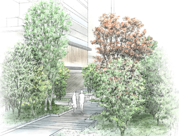 ザ・パークハウス 横浜川和町テラス　エントエランスアプローチ完成予想イメージ
