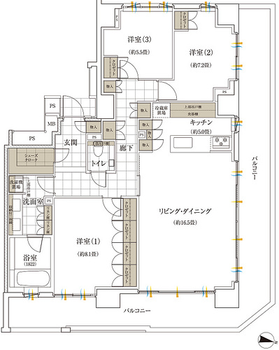 ファイル:H2タイプ - 105.33m2(2017-04-03撮影)170614.jpg