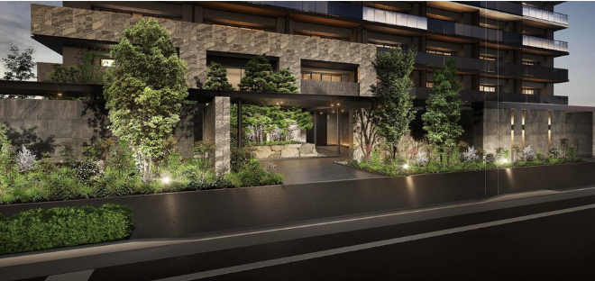 ファイル:ザ・サーパス高松錦町 エントエランスアプローチ完成予想図1.png