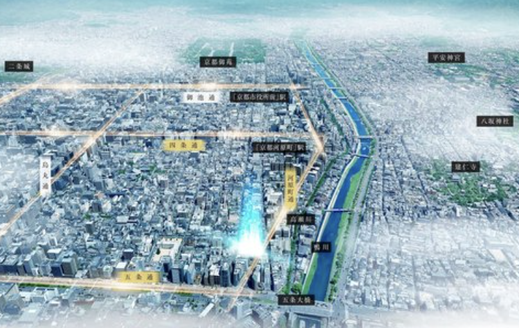 ファイル:(仮称)ブランズ京都河原町通 周辺写真CG合成.png