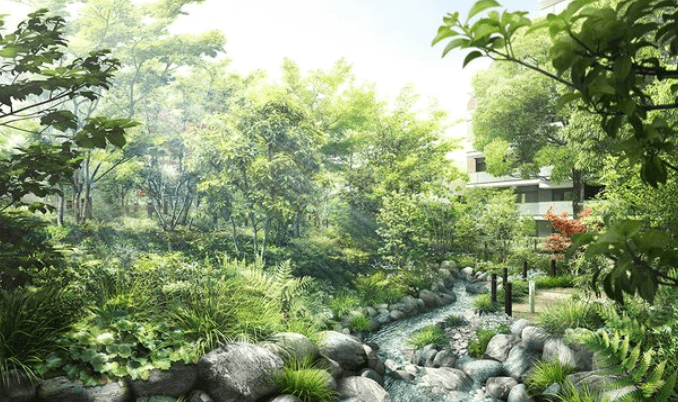 ファイル:ザ・パークハウス 板橋大山大楠ノ杜 中庭『翠園』完成予想図1.png