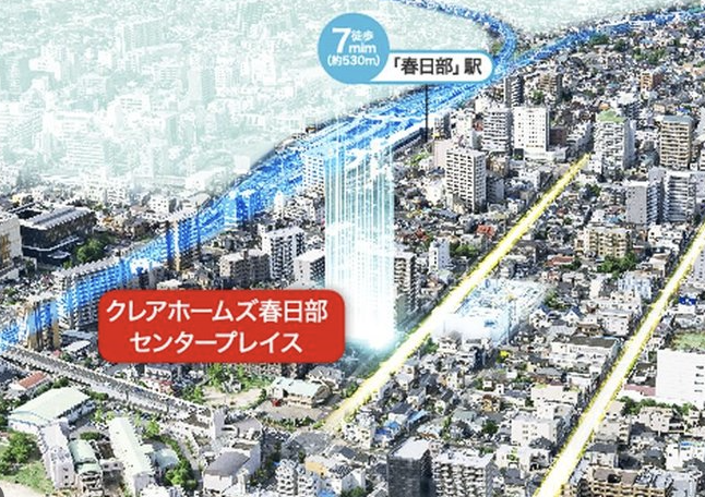 ファイル:クレアホームズ春日部センタープレイス 周辺写真CCG合成.png