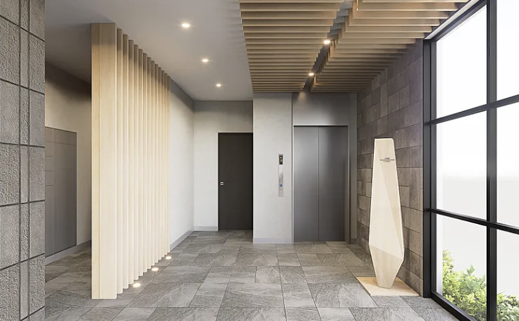 ファイル:アクロス箱崎宮前レイスマート エントエランスホール完成予想図.png