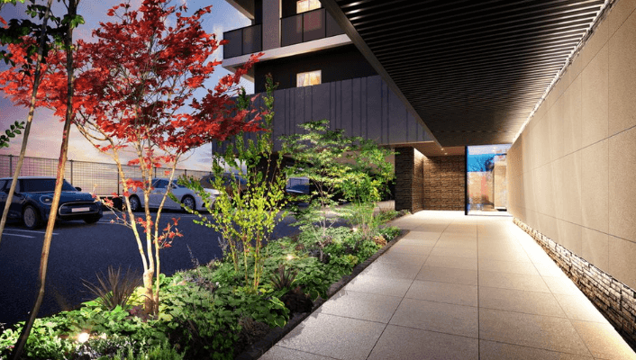 ファイル:サンパーク陣原駅前EXIA エントエランスアプローチ完成予想図.png