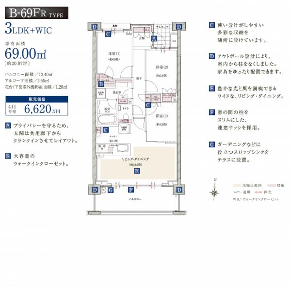 ファイル:クラッシィハウス上北沢type B69Fr.jpg