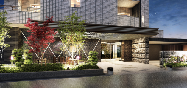 ファイル:アルビオアルファ北深志ガーデン エントランス アプローチ完成予想CG.png