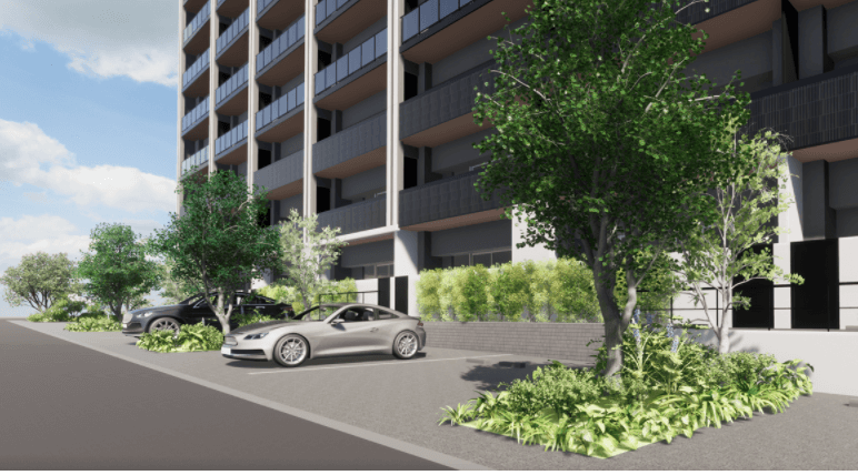 ファイル:サーパス後楽園北レジデンス エントエランスアプローチ完成予想図.png