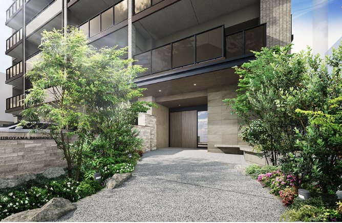 ファイル:ファーネスト城山レジデンス エントエランスアプローチ完成予想図.png