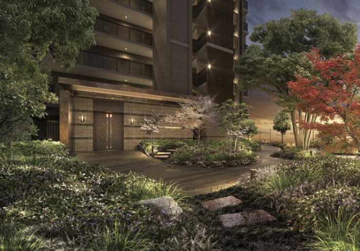 ファイル:レジデンシャル枚方 エントエランスアプローチ完成予想図 .png