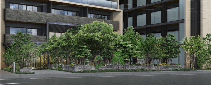 ファイル:プラウド世田谷砧ガーデンテラス エントエランスアプローチ完成予想図.png