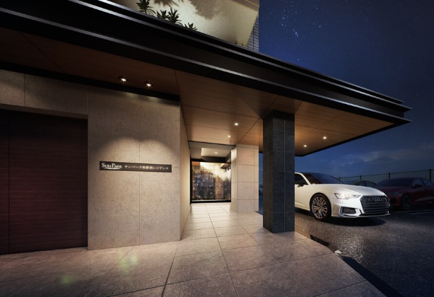 ファイル:サンパーク西新南レジデンス エントエランスアプローチ完成予想図.png