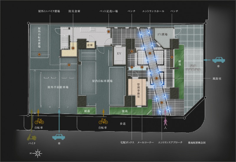 ファイル:敷地配置図 新町161029.jpg