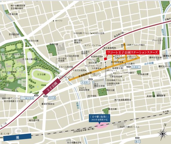 ファイル:ワコーレ王子公園ステーションスターズ周辺案内図.jpg