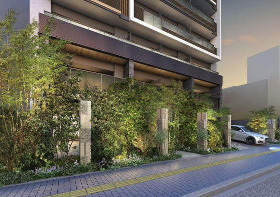 ファイル:プラウド勾当台公園ディアージュ エントエランスアプローチ完成予想図.png