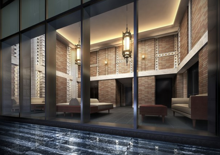 ファイル:クレヴィア新宿若松町 ラウンジ水盤完成予想CG.png