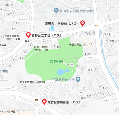 ファイル:ザ・パークハウス 南千里アリーナ バス停地図.jpg