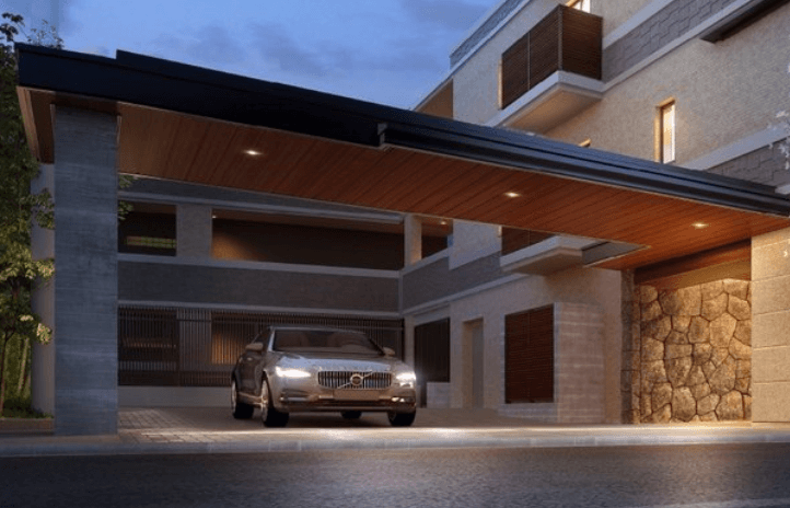 ファイル:ザ・パークハウス 石神井公園テラス ピロティ・車寄せ外観完成予想図.png