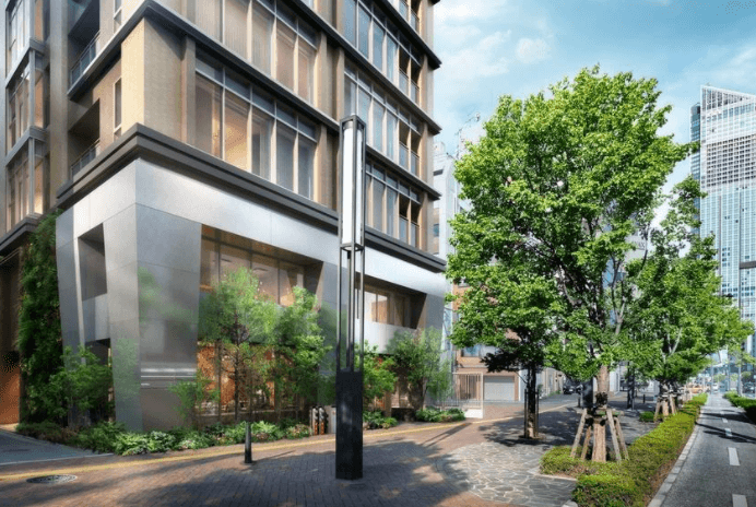 ファイル:プラウド新虎通り エントランスアプローチ完成予想図.png