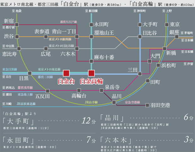 ファイル:電車 交通案内図 白金161101.gif