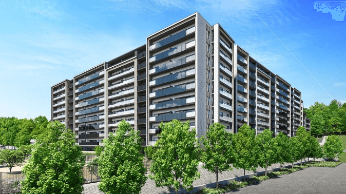 ファイル:レ・ジェイドシティ千里藤白台 外観完成予想図1.png