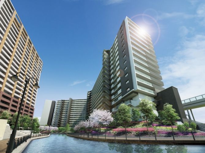 ファイル:ベイサイドシティ コスモスクエア駅前.jpg