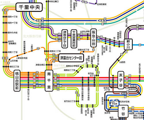 ファイル:ザ・パークハウス 南千里アリーナ 阪急バス路線図.jpg