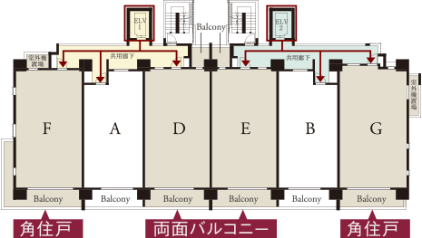 ファイル:ザ・パークハウス 中野富士見町エレベーター配置図.png