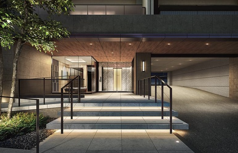 ファイル:トラスト白木原レジデンス エントエランスアプローチ完成予想図.png