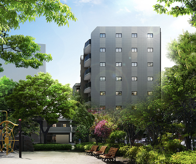 ファイル:プレシス瑞江パークサイドコート 外観完成予想図1.png