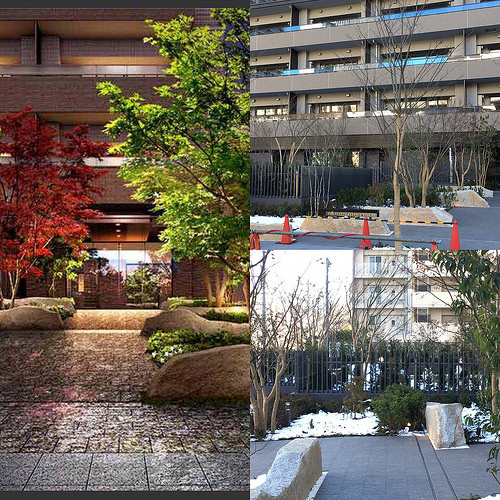 ファイル:ザ・ガーデンテラス目黒 入り口前通路.jpg