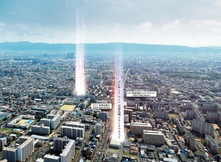 ファイル:プレサンス ロジェ 喜連瓜破グランドウエスト 周辺写真CG合成.png