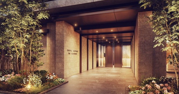 ファイル:クレヴィア日暮里 THE RESIDENCE エントランスアプローチ完成予想図.png
