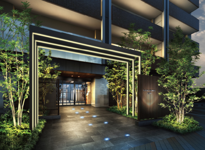 ファイル:クレアホームズ祇園 ザ・レジデンス エントランスアプローチ完成予想図.png