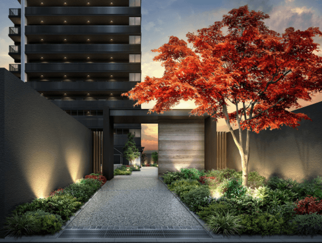 ファイル:オープンレジデンシア今池 エントエランスアプローチ完成予想図.png