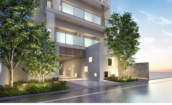 ファイル:デュオヴェール西新corso 外観・エントエランスアプローチ完成予想図.png