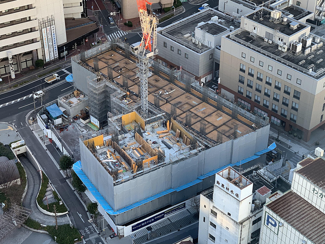 ファイル:バウス横須賀中央工事進行状況34立春時工事状況2019-2-4.jpg