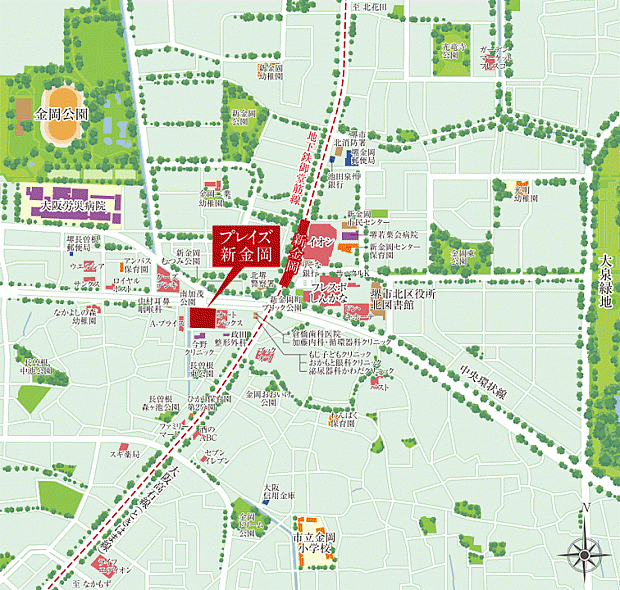 ファイル:プレイズ新金岡周辺施設.gif