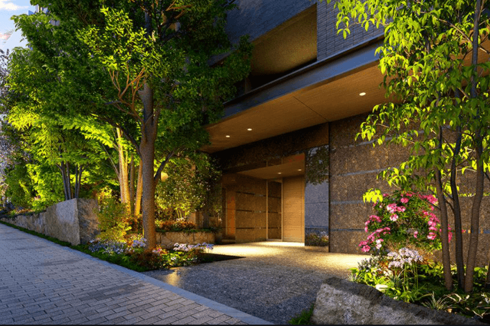 ファイル:グランドメゾン白金高輪パークフロント エントランスアプローチ完成予想図.png