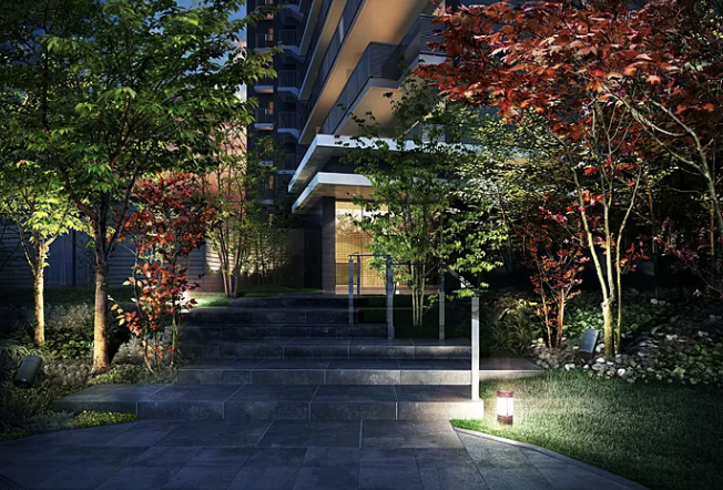 ファイル:グランドパレス堺上野芝 ザ・グランドガーデン 外観・エントエランスアプローチ完成予想図.png