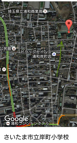 ファイル:岸小 通学路(2016-08-05撮影)161203.jpg