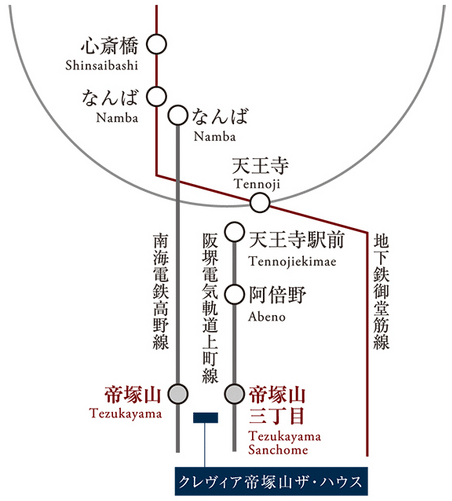 ファイル:クレヴィア帝塚山ザ・ハウス交通案内図.gif