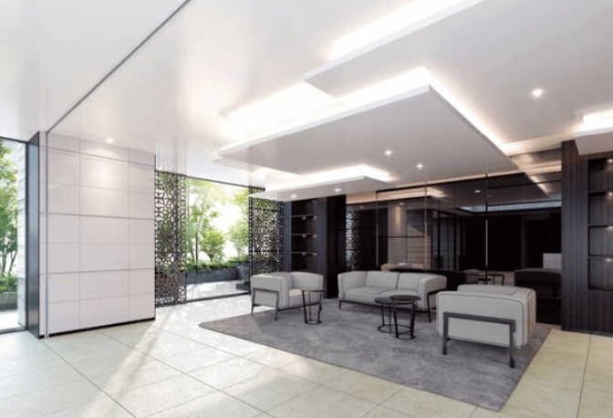 ファイル:プレサンス レジェンド 大阪新町タワー ロビー兼集会室完成予想図.png