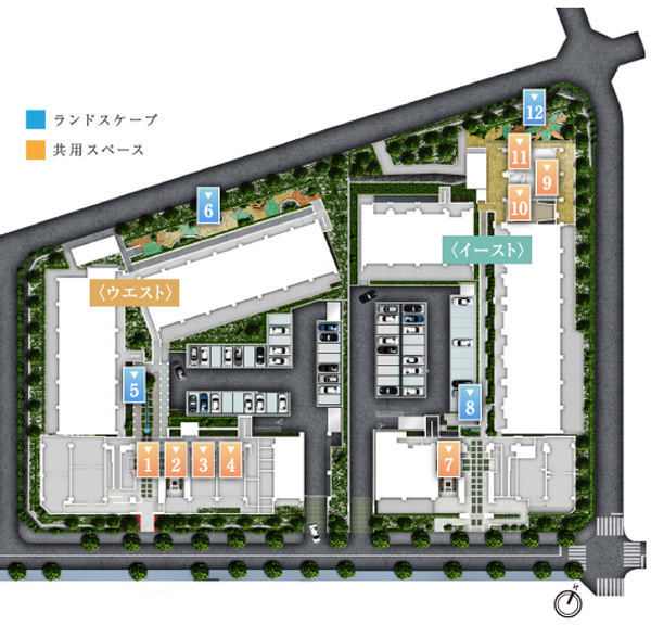 ファイル:ザ・パークハウス 市ヶ尾敷地配置図.jpg