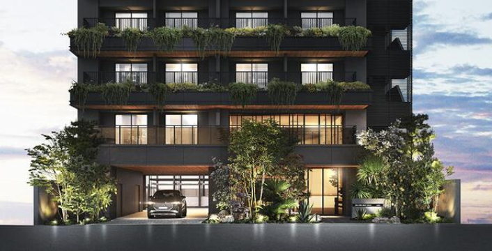 ファイル:DUEX・RESIA 平尾 TERRACE 外観・エントエランスアプローチ完成予想図2.png