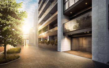 ベルジェンド横濱鶴見SKY TERRACE　外観・エントランスアプローチ完成予想図