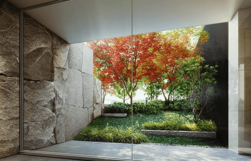 ファイル:クレヴィア用賀 坪庭完成予想図.png