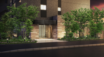 サンパーク健軍レジデンス　エントランスアプローチ完成予想CG