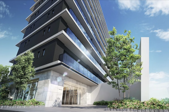 デュオステージ海老名Ⅱ　外観・エントエランスアプローチ完成予想図