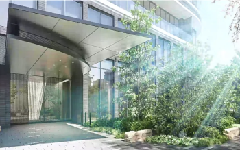 パークタワー大阪天満橋　エントエランスアプローチ完成予想CG